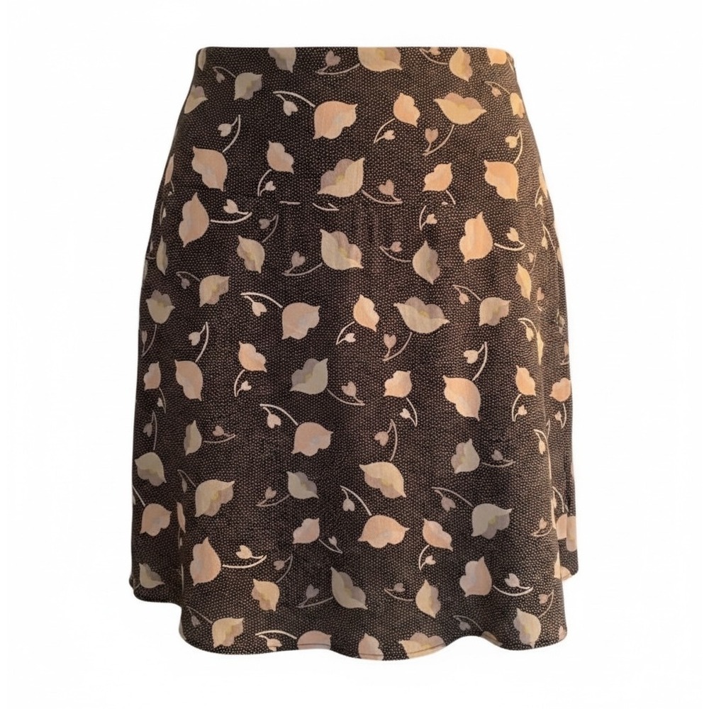LOFT Black Floral A-Line Skirt Size 12 – Pink Cream Flower Print Mini